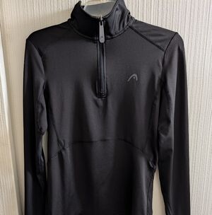 Head Women's Black Poly 1/2 Zip Pullover Workout Jacket Size S